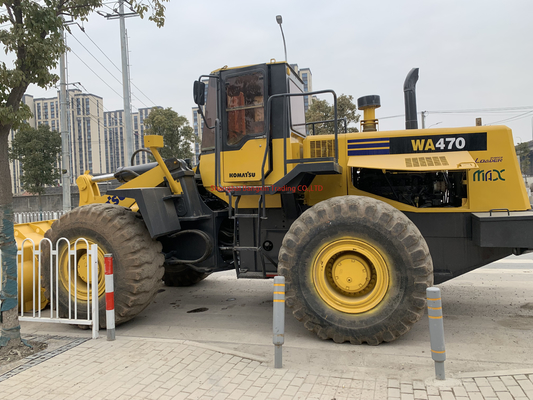 Japan Herkunft 21 Tonnen Gebraucht Komatsu WA470 Radlader Nennlast 7 Tonnen einsatzbereit