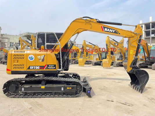 Gebrauchtmaschine für die Ausgrabung mit Gebraucht-Minibagger SANY SY75C Maschine Gewicht 7500 KG