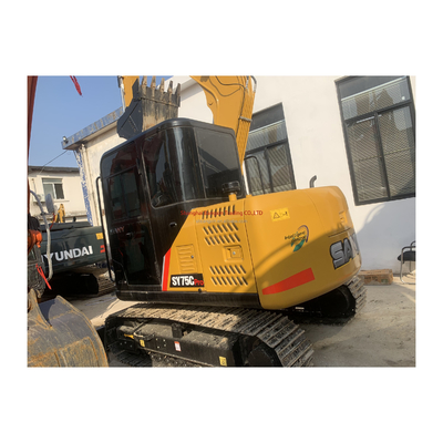 Weltweit verwendete Sany SY75 Crawler Bagger mit Original-Hydraulikventil