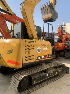 Weltweit verwendete Sany SY75 Crawler Bagger mit Original-Hydraulikventil