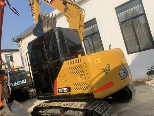 Weltweit verwendete Sany SY75 Crawler Bagger mit Original-Hydraulikventil