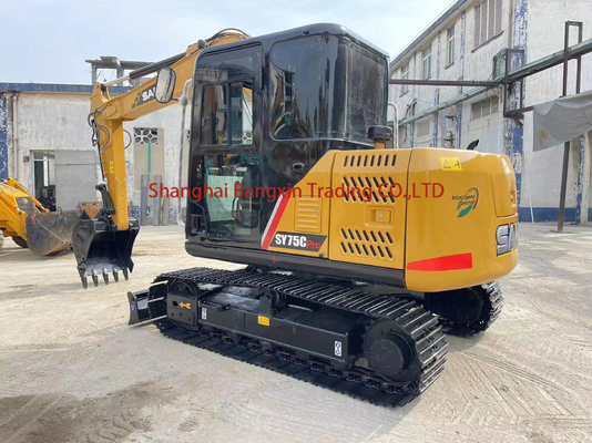 Starke Leistung und hydraulische Stabilität Gebraucht Bagger Sany SY75C für schwere Arbeiten