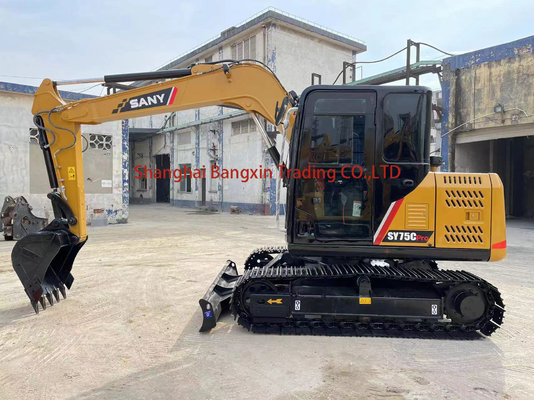 Gebrauchtes Sany SY75 Minibagger mit Katzenmotor und Original-Hydraulikpumpe in gutem Zustand